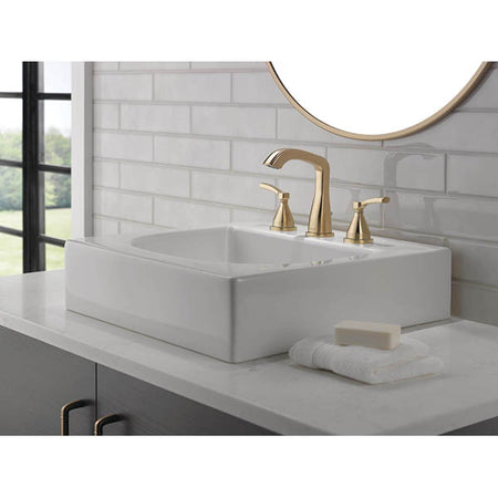 Delta Two-Handle Widespread Bathroom Faucet, Lumicoat® Champagne Bronze 1