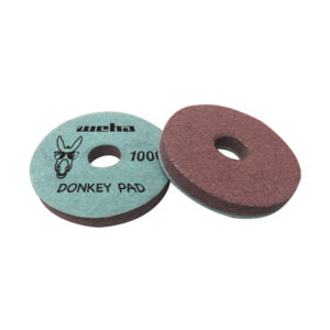 Weha 4-inch donkey pads for grinding and polishing, durable abrasive pads ideal for metalworking and surface finishing. 1