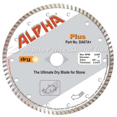 Alpha Tools Plus Dry Diamond Blade 4in to 12in 1