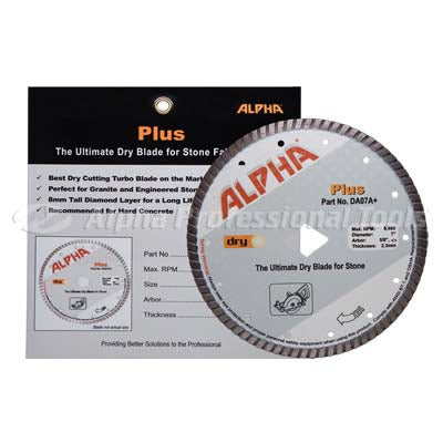 Alpha Tools Plus Dry Diamond Blade 4in to 12in 2