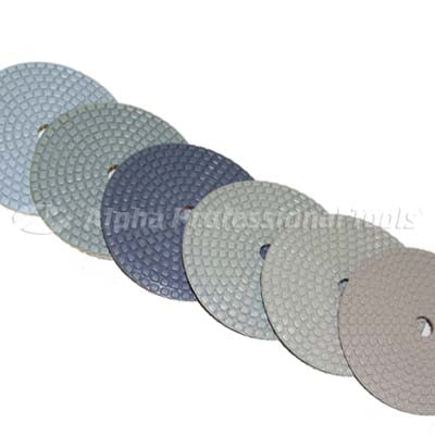 Alpha Ceramica Dry Diamond Polishing Pads – 4" | 60–3000 Grit & Kit 2