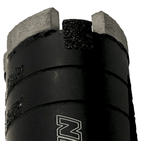 Zenesis Obsidian 1 3/8-inch diamond core bit for stone drilling, compact and durable for precise cutting applications. 2