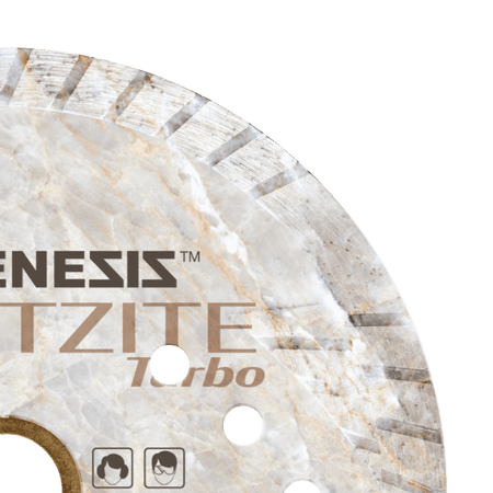 Zenesis Small Quartzite Turbo Blade, 5-7 inch diamond blade for cutting hard quartzite and stone, durable and precise. 2