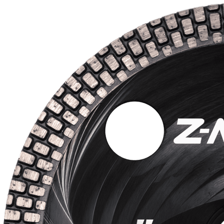 Zenesis Z-Max Turbo Diamond Blade 4.5 to 7 inches, industrial cutting tool with a durable, high-performance design for masonry and tile. 2