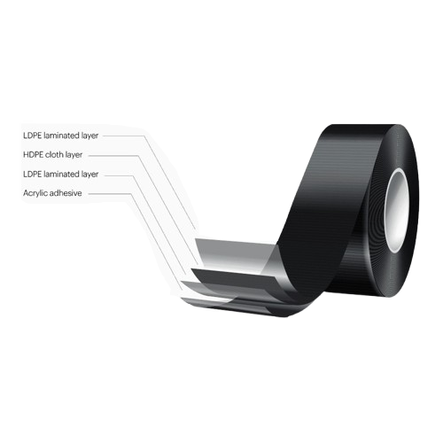 Alpha G-Tape™ 2010BK Black Adhesive Tape – 2″ & 6″ x 164′ Rolls 2