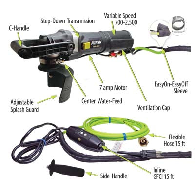 Alpha Tools VSP-340 Var. Speed Polisher M14-2 230V 2