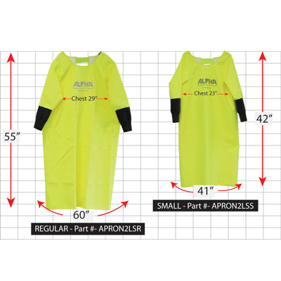 Alpha Waterproof Aprons – Sleeveless X-Large & Long-Sleeved Small 5