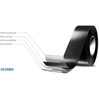 Alpha G-Tape™ 3035BK Black Adhesive Tape – 2″, 3″ & 4″ x 65′ Rolls 2