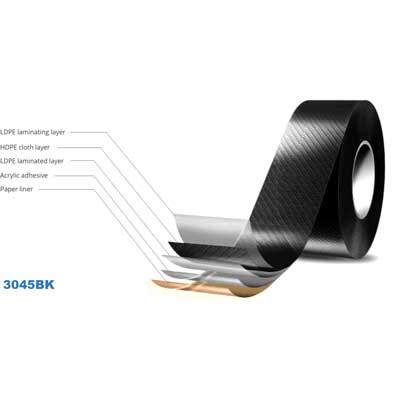 Alpha G-Tape™ 3045BK Black Adhesive Tape – 2″ to 12″ x 65′ Rolls 2
