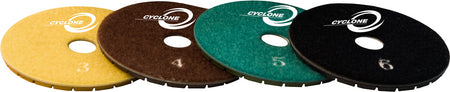 Diamax-4" Cyclone Pos. 6 snail lock Velcro Pad 1