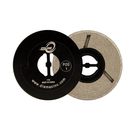 Diamax 4in Cyclone Snail Lock Cup Wheel Pos. 1 andPos. 2