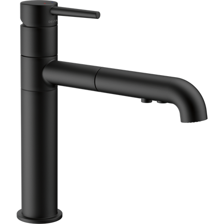 Delta 4159-BL-DST Pull-Out Kitchen Faucet – Matte Black Finish 1