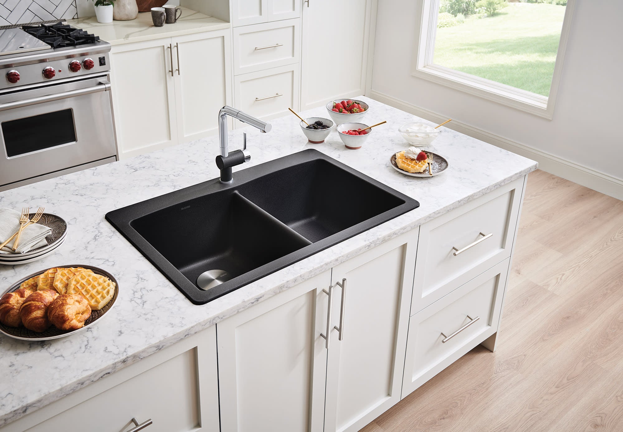 Blanco-White-Diamond Equal Double Dual Mount Blanco 11