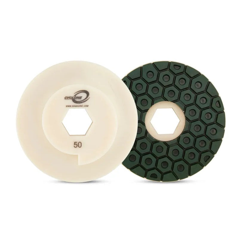 Diamax Cyclone Straight Edge Snail Lock Wheel, 50-3000 Grit 4-5in 2