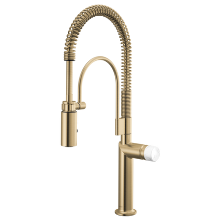 Semi-Professional Kitchen Faucet W/ White Marble Knob Handle Kit 2
