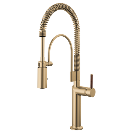 Semi-Professional Kitchen Faucet W/ Wood Lever Handle Kit 2