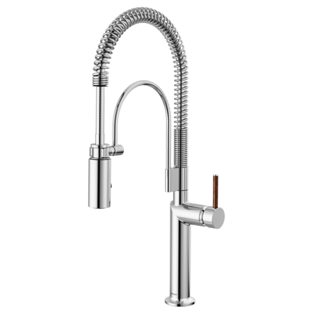 Semi-Professional Kitchen Faucet W/ Wood Lever Handle Kit 3