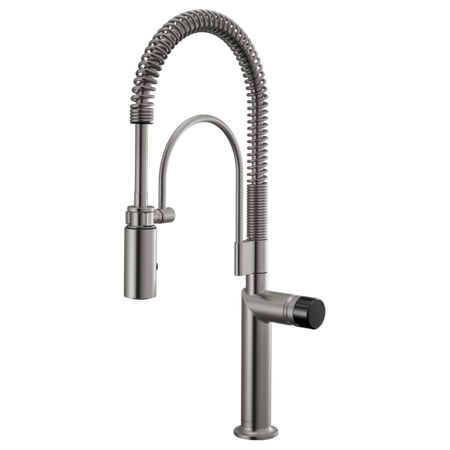 Semi-Professional Kitchen Faucet W/ Black Crystal Knob Handle Kit 6
