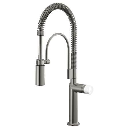 Semi-Professional Kitchen Faucet W/ White Marble Knob Handle Kit 6