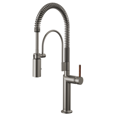 Semi-Professional Kitchen Faucet W/ Wood Lever Handle Kit 6