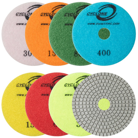 Diamax-4" Cyclone ES White Resin Pad 50 grit Diamax