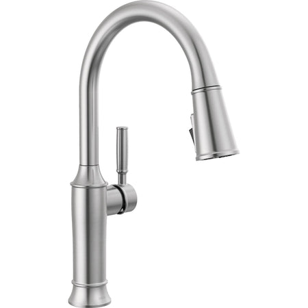 Delta Renaldi Single Handle Pull-Down Kitchen Faucet in Lumicoat 1