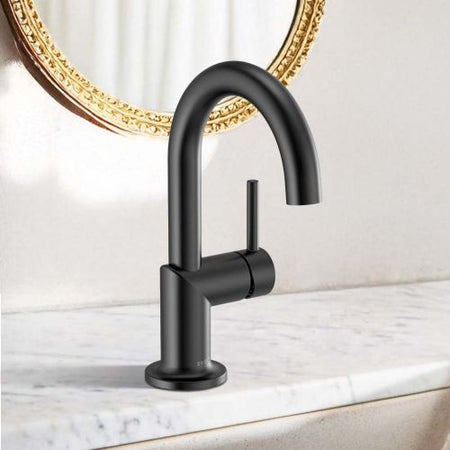 Brizo 65175LF Single Handle Bathroom Faucet – Matte Black 1