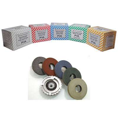 Alpha PVA Quick Change Polishing Pads 4" 5/8"-11 – #40–#600 Grit & Kit 2