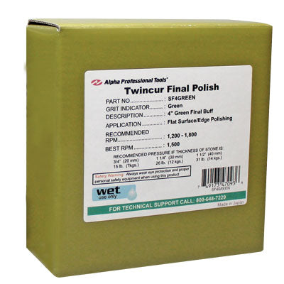 Alpha Tools Twincur Resin Final Polishing Pads 4" – Black, Green & White 5