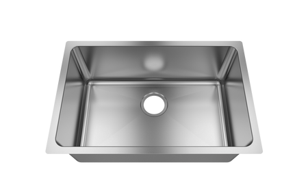Jade- A 1mber 18 Gauge Single Bowl Undermount Kitchen Sink, Radial Corners, 27x18x9 1