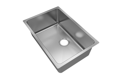 Jade- Amber 18 Gauge Single Bowl Undermount Kitchen Sink, Radial Corners, 27x18x9 2