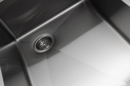 Master Chef -  Amiens Right Drain Stainless Steel UM Sink RADIAL CORNER 31-1/2' x 18-1/2' x 9' 4