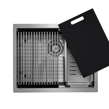 Master Chef - Armada  24" Prep Size Stainless Steel Kitchen Sink with Nanized Finish 4