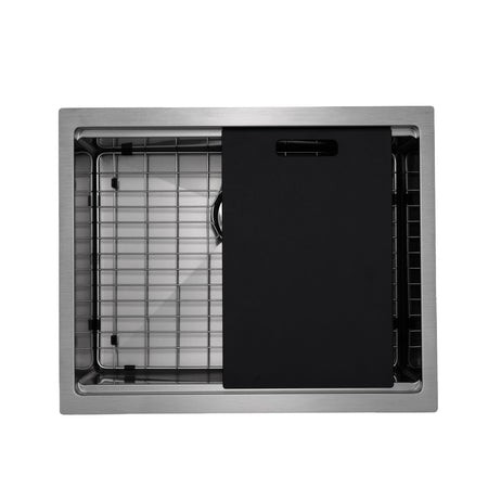 Master Chef - Armada  24" Prep Size Stainless Steel Kitchen Sink with Nanized Finish 6