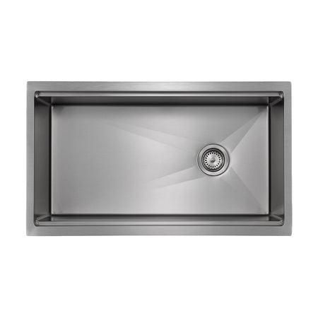 Master Chef - Armada  33" Stainless Steel-Culinary Sink w/offset Drain Antibacterial/cut Resist coated33.5x19.5x10 1