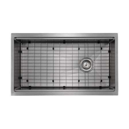 Master Chef - Armada  33" Stainless Steel-Culinary Sink w/offset Drain Antibacterial/cut Resist coated33.5x19.5x10 2