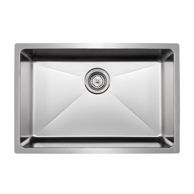 Master Chef- Bastia 27 16 Gauge Single Bowl Stainless Bar Sink, Radial Corners, 27x18x9 1