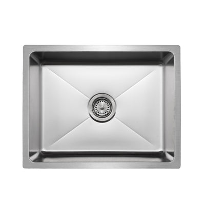 Master Chef- Bastia 23 16 Gauge Single Bowl Stainless Bar Sink, Radial Corners, 23x18x9 1