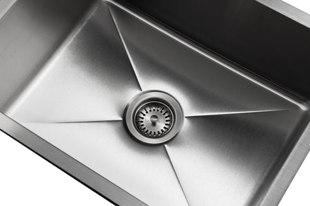 Master Chef- Bastia 23 16 Gauge Single Bowl Stainless Bar Sink, Radial Corners, 23x18x9 2