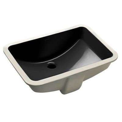 Oasis-Canyon Matte Black-Medium Rectangular lav UM Porcelain Sink