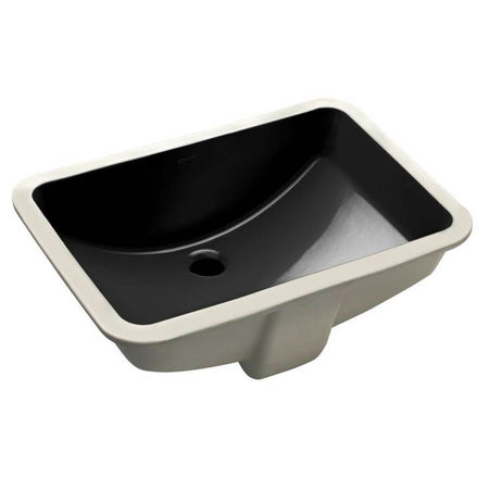 Oasis-Canyon Matte Black-Medium Rectangular lav UM Porcelain Sink