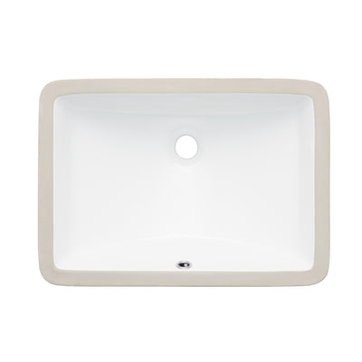 Oasis- Canyon Medium Rectangular lav UM Porcelain Sink White 21x15 1