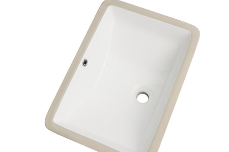 Oasis- Canyon Medium Rectangular lav UM Porcelain Sink White 21x15 2