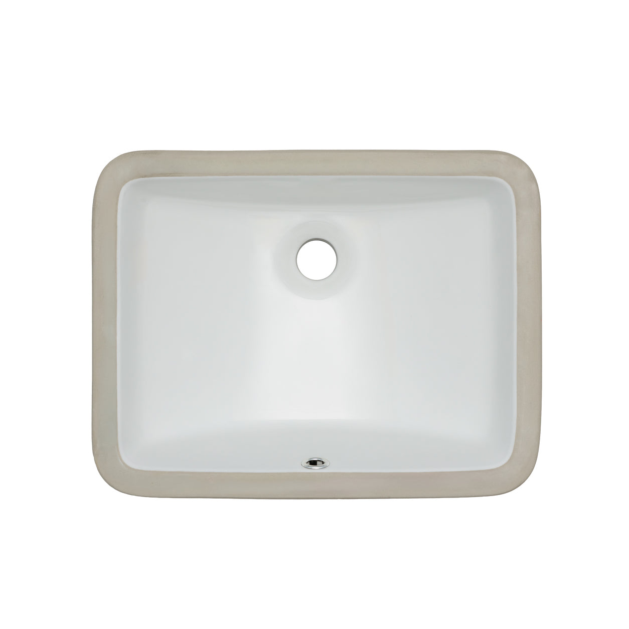 Oasis- Small Specialty Rectangular Porcelain UM White 18x11.5x6 O.D. 17x10.5 I.D. rear overflow 1