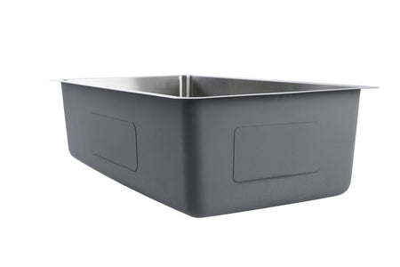 Jade-Opal 18 Gauge Single Bowl Undermount Kitchen Sink, Radial Corners, 32x18x9 6