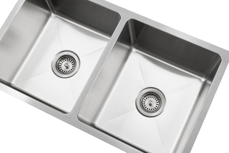 Master Chef-Cholet 16 Gauge 5050 Stainless Kitchen Sink, Radial Corners, 31x18x9/9 2