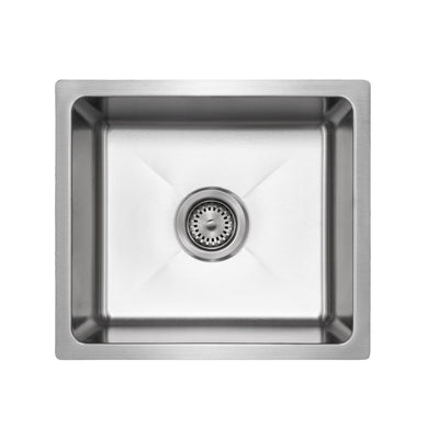 Master Chef- Colmar 16 Gauge Single Bowl Stainless Bar Sink, Radial Corners, 16x18x9 1
