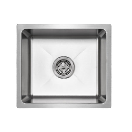 Master Chef- Colmar 16 Gauge Single Bowl Stainless Bar Sink, Radial Corners, 16x18x9 1