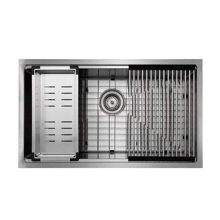 Master Chef-Dax Single Bowl Kitchen Work Station, Radial Corners, Accessories Included, 32x19x10 3