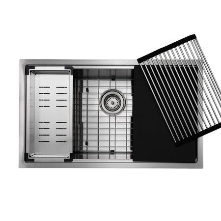 Master Chef-Dax Single Bowl Kitchen Work Station, Radial Corners, Accessories Included, 32x19x10 4